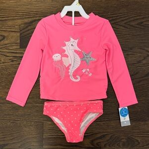 Carter's Pink Seahorse Rashguard